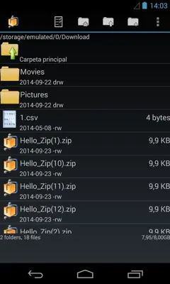 AndroZip File Manager android App screenshot 0