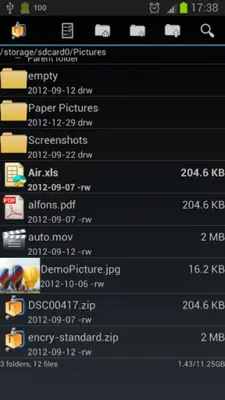 AndroZip File Manager android App screenshot 3